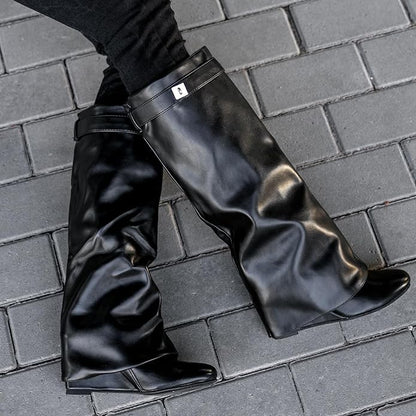 JASMINE KNEE HIGH BLACK BOOTS