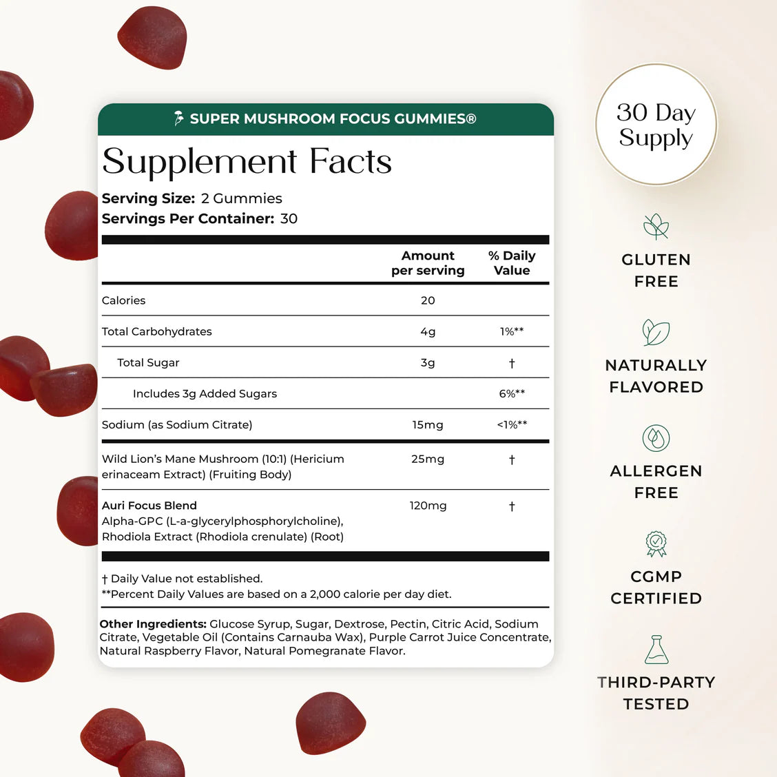 Super Mushroom Focus Gummies