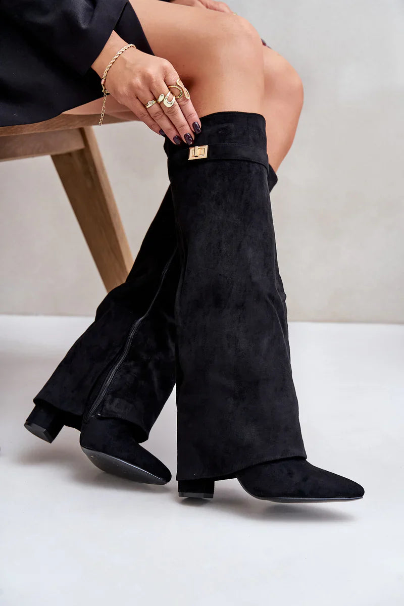 LAVISTA SUDE KNEE HIGH BOOTS- ESPRESSO