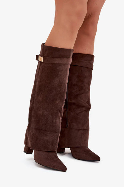 LAVISTA SUDE KNEE HIGH BOOTS- ESPRESSO