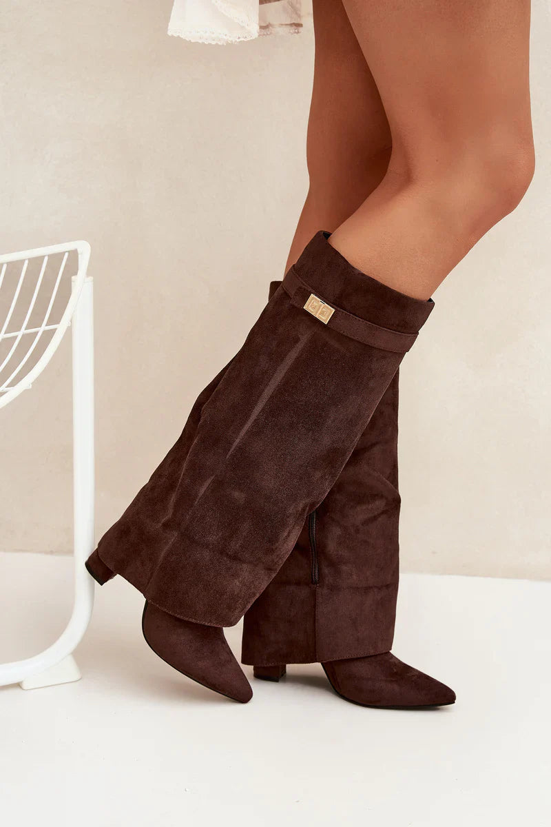 LAVISTA SUDE KNEE HIGH BOOTS- ESPRESSO
