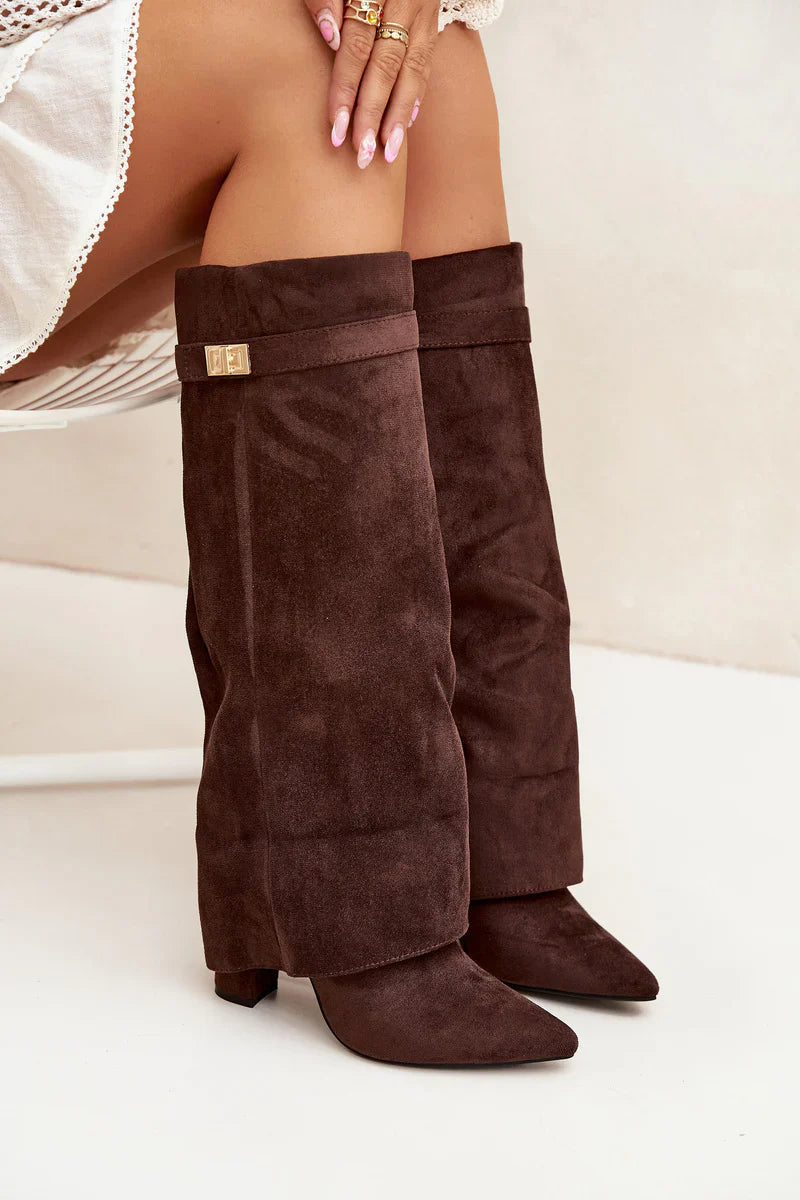 LAVISTA SUDE KNEE HIGH BOOTS- ESPRESSO