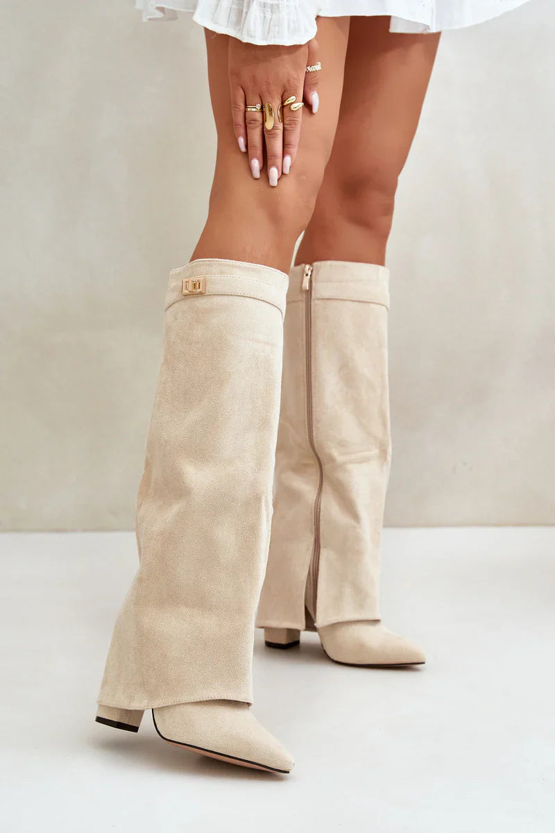 LAVISTA SUDE KNEE HIGH BOOTS- ESPRESSO